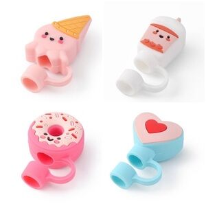 New Target Bullseye Playground 2025 Valentine’s Day Straw Toppers 🍦🧋🍩 -4 pk
